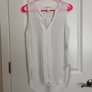 H&M White Sheer Tank Top Size 2